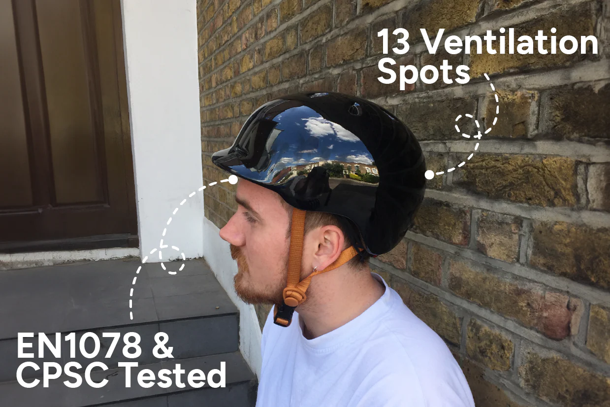 Metric Bike Helmet Gloss Black - Image 3