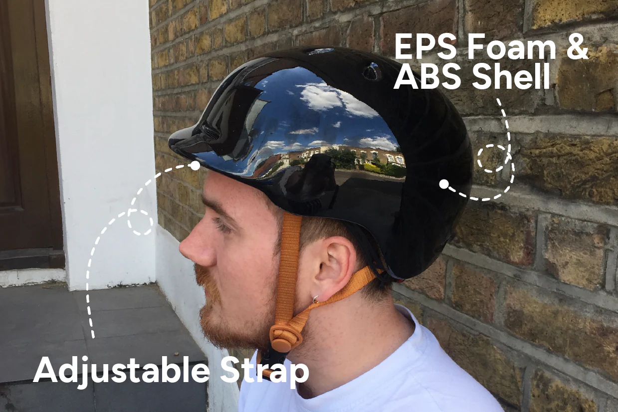 Metric Bike Helmet Gloss Black - Image 5