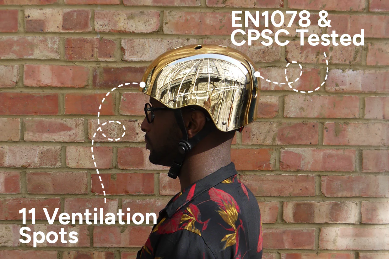 Mirror Mirror Bike Helmet Gold - Image 3