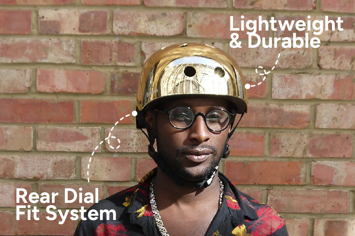 Mirror Mirror Bike Helmet Gold - Image 4