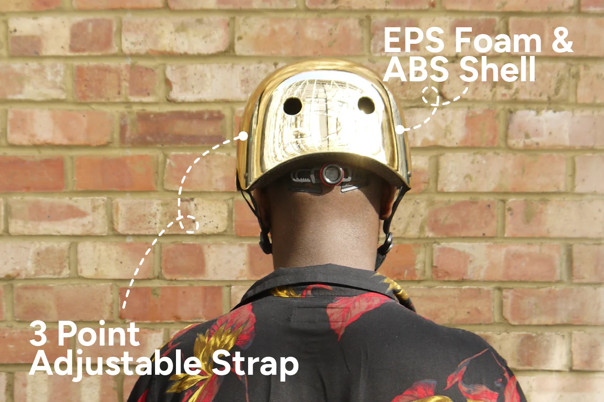 Mirror Mirror Bike Helmet Gold - Image 5