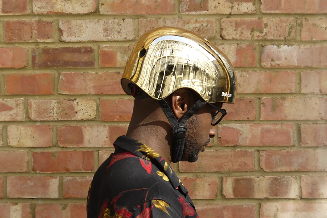 Mirror Mirror Bike Helmet Gold - Image 6
